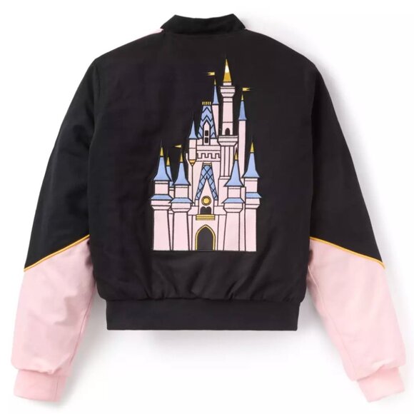 Walt Disney World Racing Jacket Coat Her Universe Varsity Pink Racer Small - Picture 2 of 4